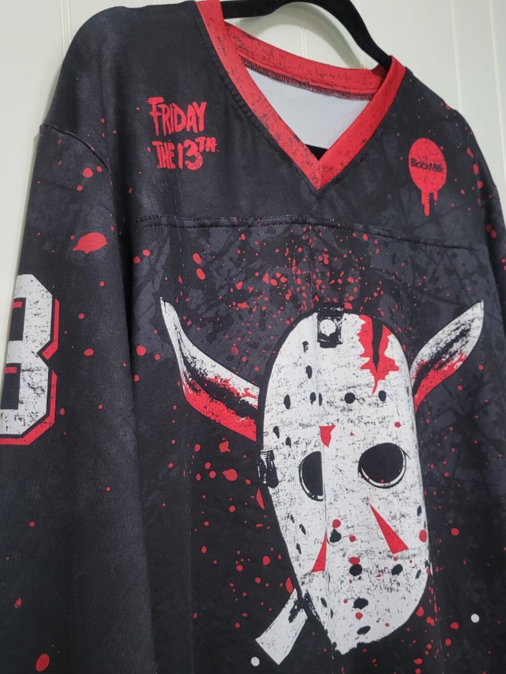 BlackMilk Jason Voorhees Friday 13th Horror Goth Grunge Goalie Hockey Jersey M - Picture 4 of 16